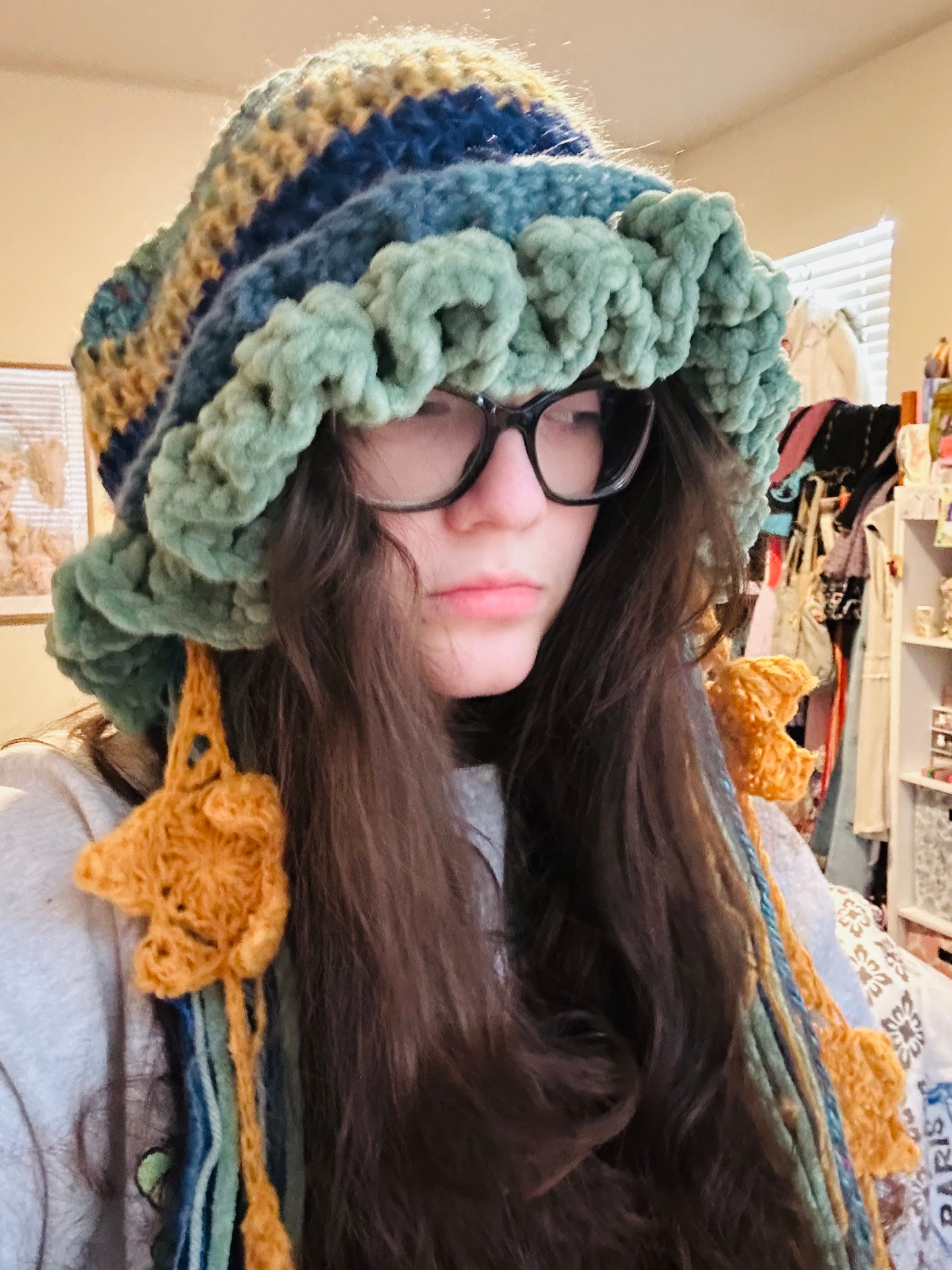 Starry Night Crochet Jellyfish Hat