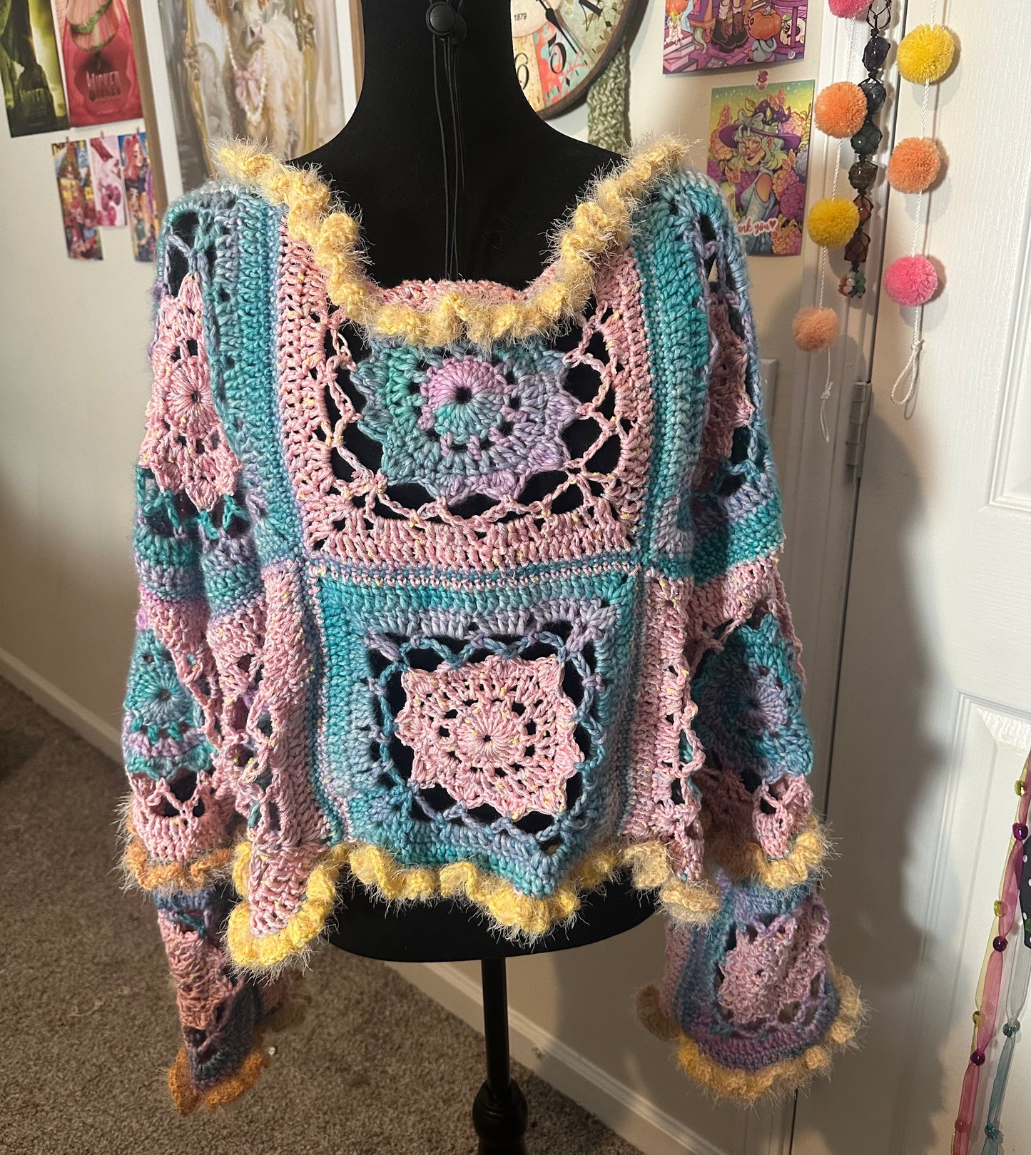 Rapunzel Crochet Granny Sweater
