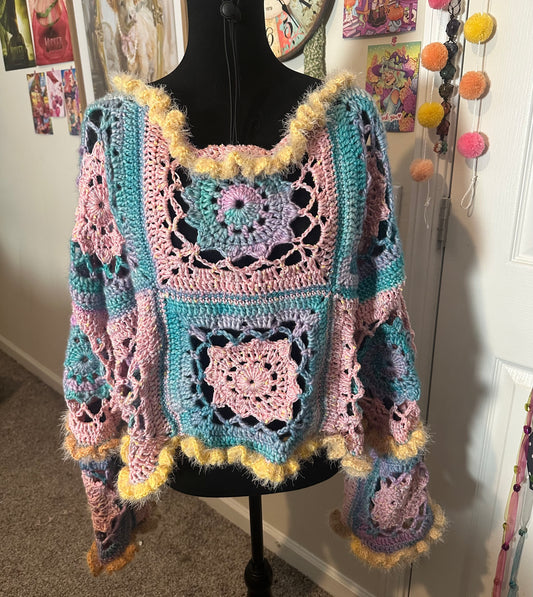 Rapunzel Crochet Granny Sweater