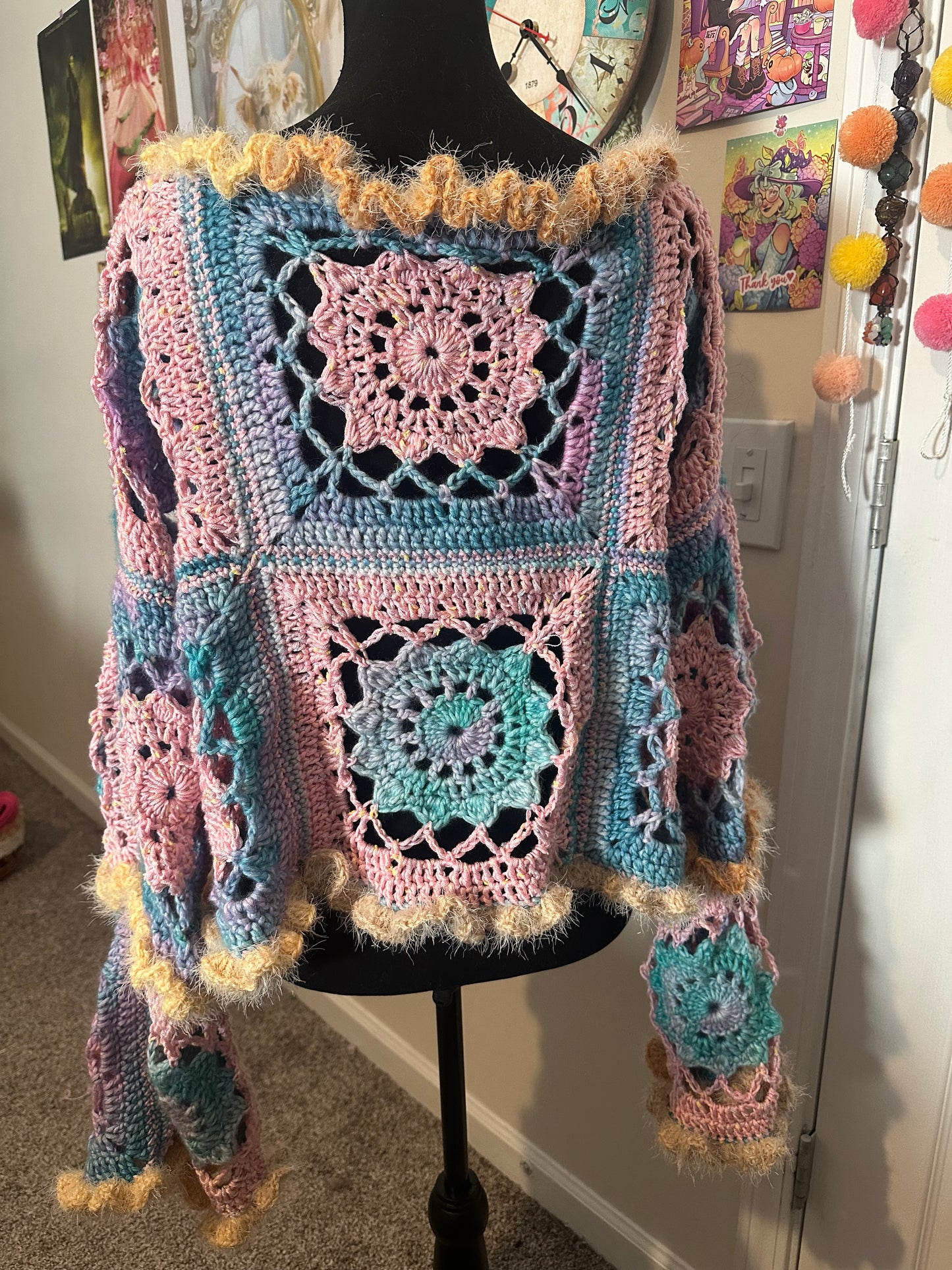 Rapunzel Crochet Granny Sweater